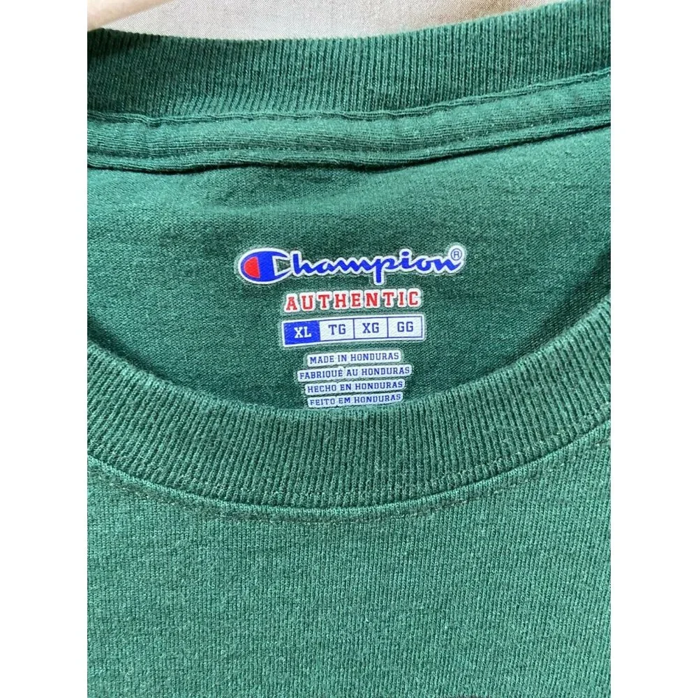 Disney´s Cheer Squad Champion Shirt‎ Adult Extra Large Green Logo Pullover Mens - Picture 4 of 8